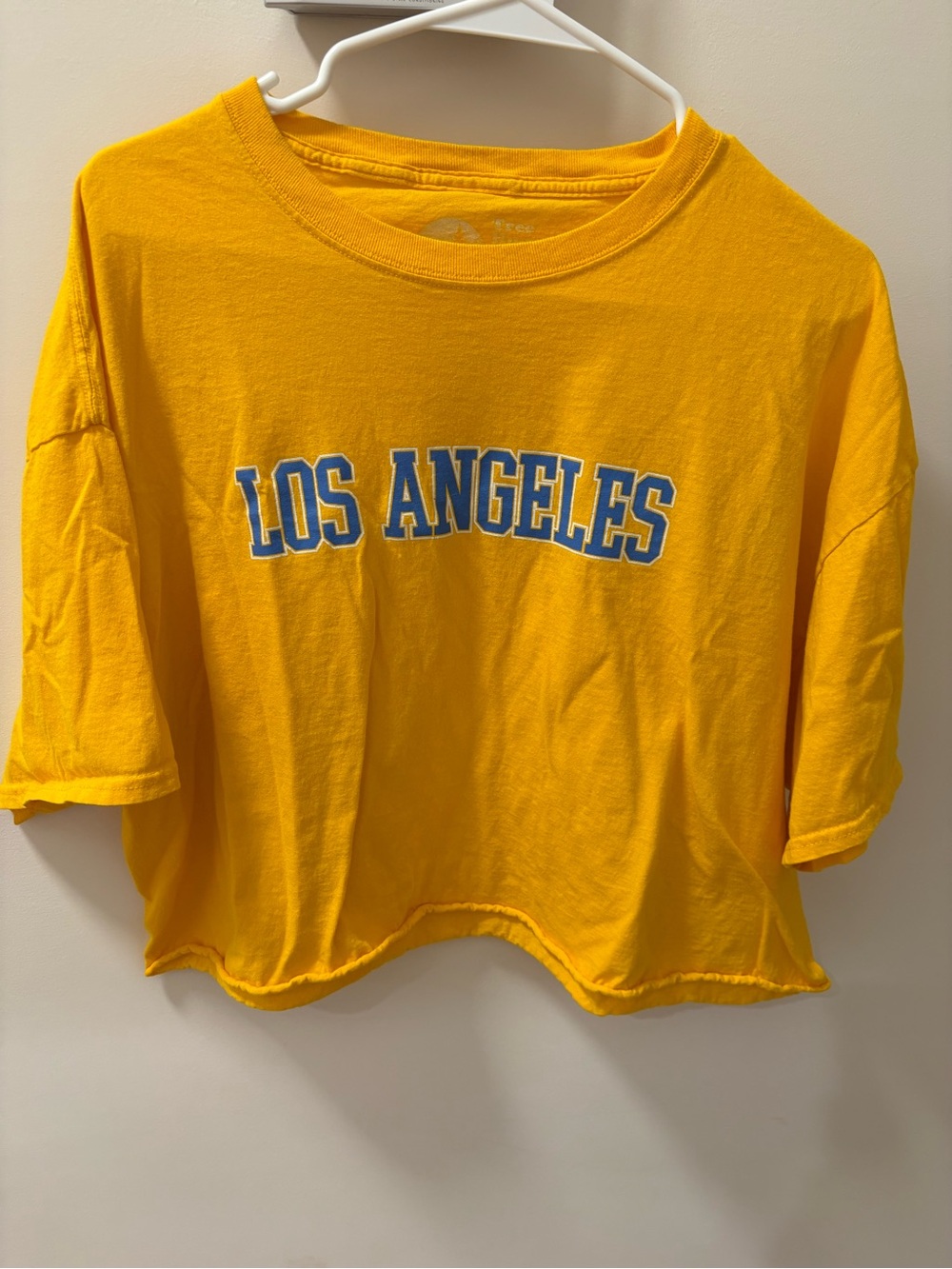 Los Angeles Yellow Cropped Tee